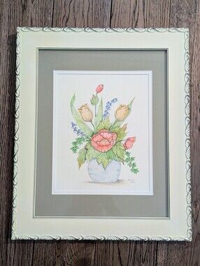 Bouquet Watercolour Painting 2010 Framed